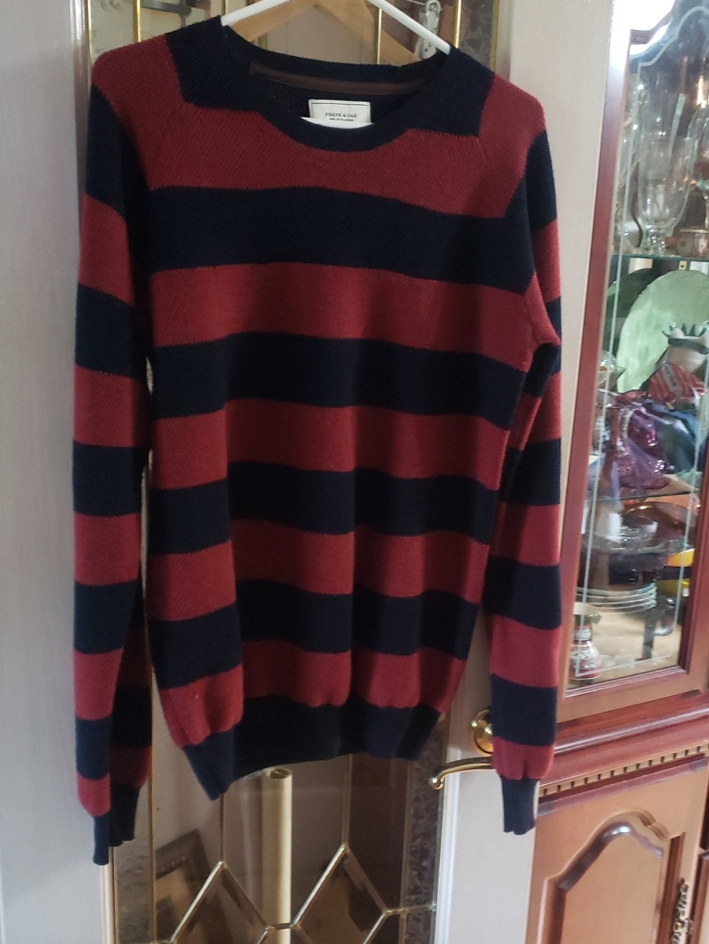 Frank And Oak Striped Crewneck Sweater - Men's 100% Wool